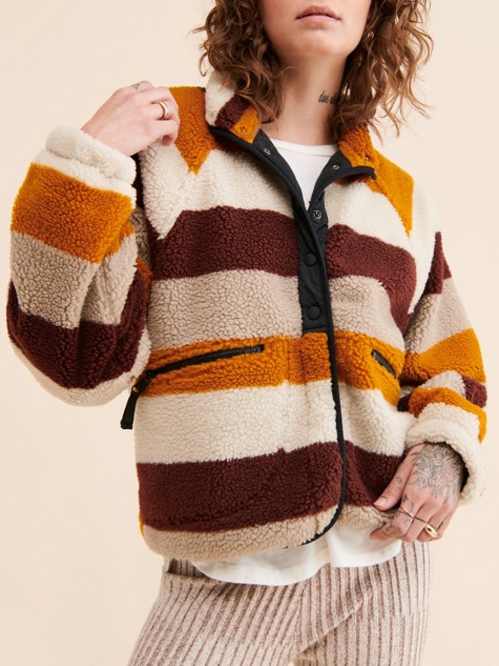 NWT FP Movement Hit The Slopes Printed Fleece Jacket